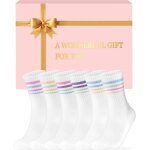 Asfasfq - chaussettes rtro de tennis femme chaussettes de sport en coton respirantes mi - mollet colores ...