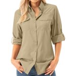 Asfasfq - chemise de randonnée aérée pour femme, manches longues, protection solaire upf 50 + , séchage ... Asfasfq - chemise de randonnée aérée pour femme, manches longues, protection solaire upf 50 + , séchage ...
