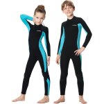 Asfasfq - combinaison en noprne cr de 3 mm, pour enfants de 6 a 15 ans, protection uv, fermeture eclair ...