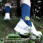 Asfasfq - coolmax bambou chaussettes running homme femme de contention chaussettes sport lot de 3 paires ...