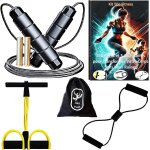 Asfasfq - corde a sauter sport + kit fitness maison ¿ corde lestée, rameur elastique, corde en 8, sac ... Asfasfq - corde a sauter sport + kit fitness maison ¿ corde lestée, rameur elastique, corde en 8, sac ...