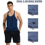 Asfasfq - dbardeur stringer pour homme dbardeur de musculation de gym sans manches dos en y coupe sche ...