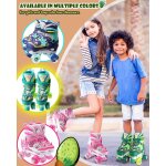 Asfasfq - dinosaure patins a roulettes enfant roller quad roues garons filles taille rglable ajustable ...
