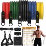 Asfasfq - elastique musculation avec 5 niveaux diffrents allant jusqu' 150 lbs ¿idales pour de trx ...