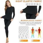 Asfasfq - ensemble de sous vtement thermique femme hiver sous - vtement a manches longues couche de ...