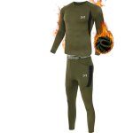 Asfasfq - ensemble de sous - vtements thermiques homme, sport base layer maillot manches longues pantalon ...