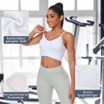 Asfasfq - femme soutien - gorge de sport avec dos crois brassire sport yoga sans armature coussinets ...