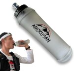 Asfasfq - flasque running 500 ml gourde souple pour le sport, la course a pied et le trail. sans bpa. ...