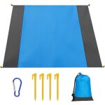Asfasfq - flintronic tapis de plage 210 x 200 cm, impermable anti sable natte de plage, couverture pour ...