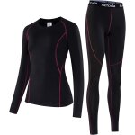 Asfasfq - hiver sous - vtement thermique femme fonctionnel ensemble ski sous - vtements 36 - 44