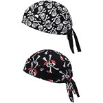 Asfasfq - ingjia 2 pices chapeaux casquettes course absorbant sueur respirant bandana noir chapeaux ...