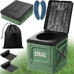 Asfasfq - itmnmnl toilette portable, toilette camping, wc portable avec sac poubelle, toilette pliable, ... Asfasfq - itmnmnl toilette portable, toilette camping, wc portable avec sac poubelle, toilette pliable, ...