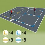 Asfasfq - jeu de marqueurs de terrain pour crer votre propre mini terrain de tennis de pickleball