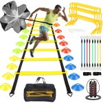 Asfasfq - kit d'entraînement d'agilité de vitesse, equipement d'entraînement de football, echelle d'agilité, ... Asfasfq - kit d'entraînement d'agilité de vitesse, equipement d'entraînement de football, echelle d'agilité, ...