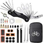 Asfasfq - kit reparation velo, 37 pices trousse d'outils de vlo, kit rparation pneu velo, rustine ...