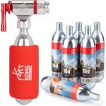 Asfasfq - kong ming car kit de gonfleur de co2 pour vlo avec 6 cartouches filetes de co2 16g / 25g, ...