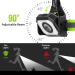 Asfasfq - lampe de course a pied, lampe pectorale running avec led, rechargeable usb, eclairage etanche ...