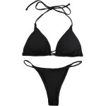 Asfasfq - maillot de bain femme deux pices triangle bikini pour femme rglable corde a cravate de swimwear ...