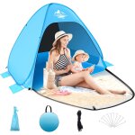 Asfasfq - maxdone tente de plage pop - up pour 2 a 3 personnes, automatique, protection uv50 + , portable, ...