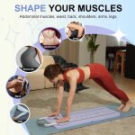Asfasfq - mini reformer pilates kit avec barre de pilate et bandes de rsistance, pilates board planche ...