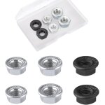 Asfasfq - nqeuepn 6pcs ecrou roue de vlo, m8 m9, 5 m10 ecrou axe vlo rondelle de scurit de vlo pices ...