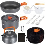 Asfasfq - overmont kit de casseroles camping 14pcs poêlé set en aluminium durable, ensemble gril pot ... Asfasfq - overmont kit de casseroles camping 14pcs poêlé set en aluminium durable, ensemble gril pot ...