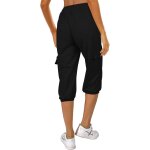 Asfasfq - pantacourt femme d't pantalon 3 / 4 casual ample avec quatre poches pantalon de sport femme ...