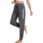 Asfasfq - pantalon de jogging femme pantalon de sport coton pantalons de survtement avec poches rayures ...
