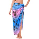 Asfasfq - pareo femme plage, long sarong femme mousseline de soie pareo de plage cache - maillots et ...