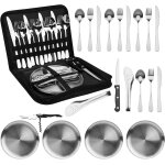 Asfasfq - set de couverts de camping 4 personnes vaisselle inox camping 20 pièces vaisselle d'extérieur ... Asfasfq - set de couverts de camping 4 personnes vaisselle inox camping 20 pièces vaisselle d'extérieur ...