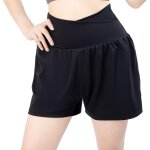 Asfasfq - short de bain femme, noir , l