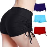 Asfasfq - short de bain pour femme, taille haute rglable, fronc sur le ct, short de bain pour femme ...