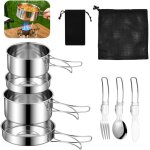 Asfasfq - sltaxar kit casseroles camping en acier inoxydable pour 2 - 3 personnes couvert de camping ... Asfasfq - sltaxar kit casseroles camping en acier inoxydable pour 2 - 3 personnes couvert de camping ...