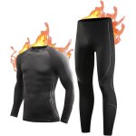 Asfasfq - sous - vtement thermique homme fonctionnel tenant chaud respirant elastique ensemble de ski ...
