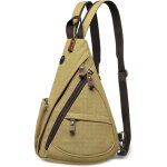 Asfasfq - suikihum sac a bandoulière vintage en toile avec fermeture eclair en cuir véritable, sac a ... Asfasfq - suikihum sac a bandoulière vintage en toile avec fermeture eclair en cuir véritable, sac a ...