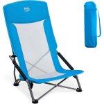 Asfasfq - timber ridge chaise de plage pliable dossier haut chaise de camping lgre portable en maille ...
