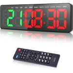 Asfasfq - timer sport minuteur fitness mural, 16. 5  grand ecran time timer, horloge, chronomtre avec ...
