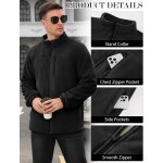 Asfasfq - veste polaire homme hiver fleece jacket full zipp chaude manteau hommes blousons avec poches ...