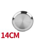 Assiette de camping, vaisselle en acier inoxydable, plat rond plateau, assiette de dsordre, assiette ...