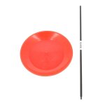 Assiette chinoise tremblay assiette de jonglerie avec baton en rouge