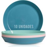 Assiette plastique (10 units). vaisselle camping. assiette plastique rigide. assiette enfant et anniversaires ...