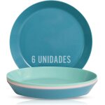 Assiette plastique (6 units). vaisselle camping. assiette plastique rigide. assiette enfant et anniversaires. ...