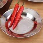Assiette à vaisselle en acier inoxydable, assiette ronde multifonction en métal épaissi pour la maison, ... Assiette à vaisselle en acier inoxydable, assiette ronde multifonction en métal épaissi pour la maison, ...