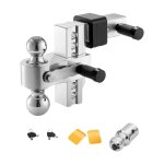 Attelage de remorque rglable - vevor - support de boule attelage hauteur 152 mm - convient au rcepteur ...