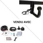 Attelage skoda enyaq (10 / 20 - ) col de cygne + faisceau universel 7 broches + boitier electronique ...