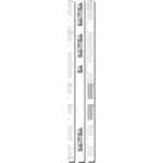 Autocollant 3d r�fl�chissant blanc 3 pi�ces