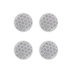 Autocollants 3d r�fractifs - cerlces - 30 x 30 mm - 4 pi�ces - s�curit� - r�sine elastom�re