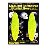 Autocollants 3d - 4r quattroerre. it - ovales jaunes - 25 x 95 mm - r�tror�fl�chissants - 2 pi�ces