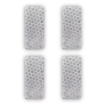 Autocollants 3d r�fractifs - 4r quattroerre. it - rectangles blancs - 50 x 25 mm - 4 pi�ces - s�curit� ...