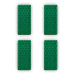 Autocollants 3d r�fractifs rectangles verts, 50 x 25 mm, 4 pi�ces